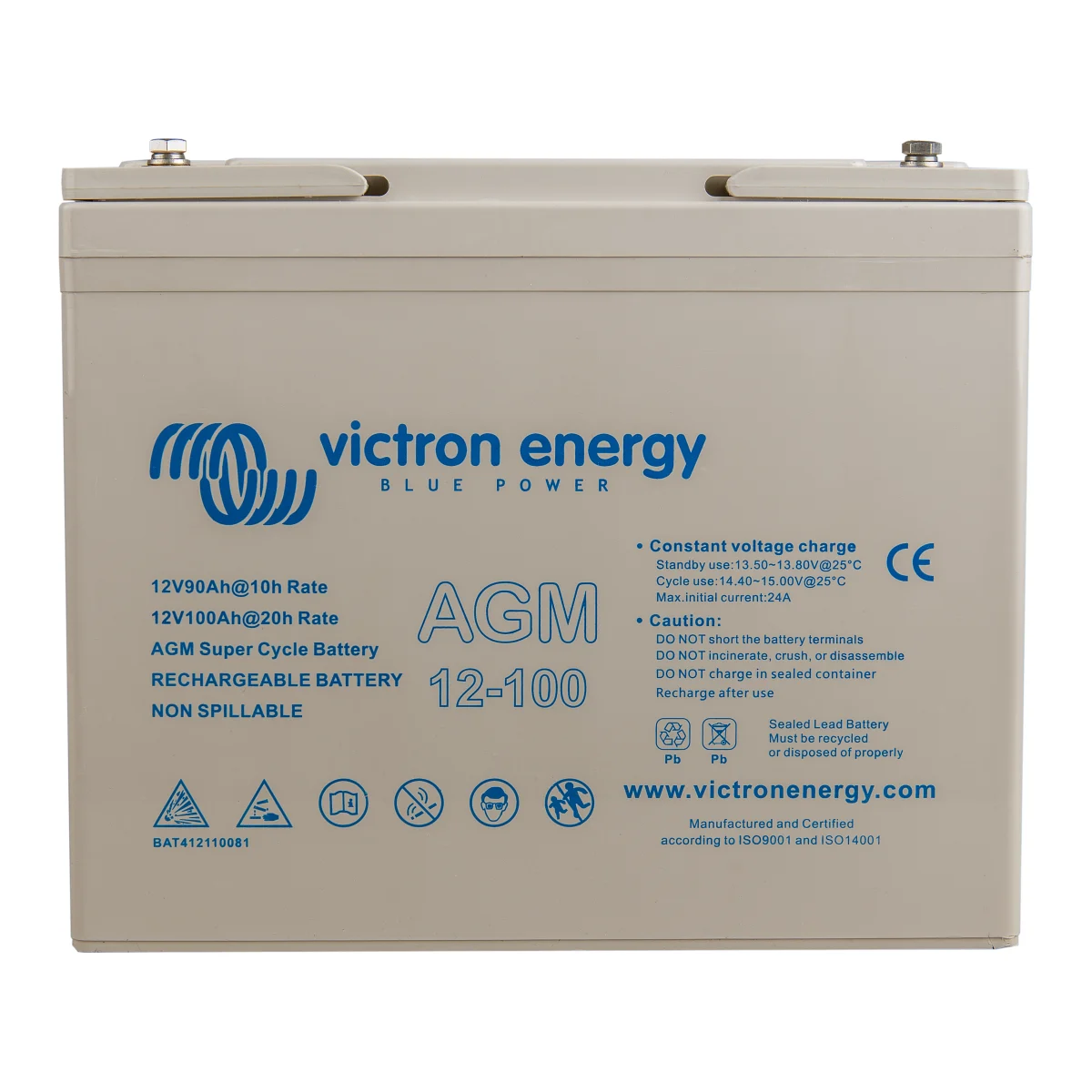 Victron Energy 12V/100Ah AGM Super Cycle Batt. (M6)