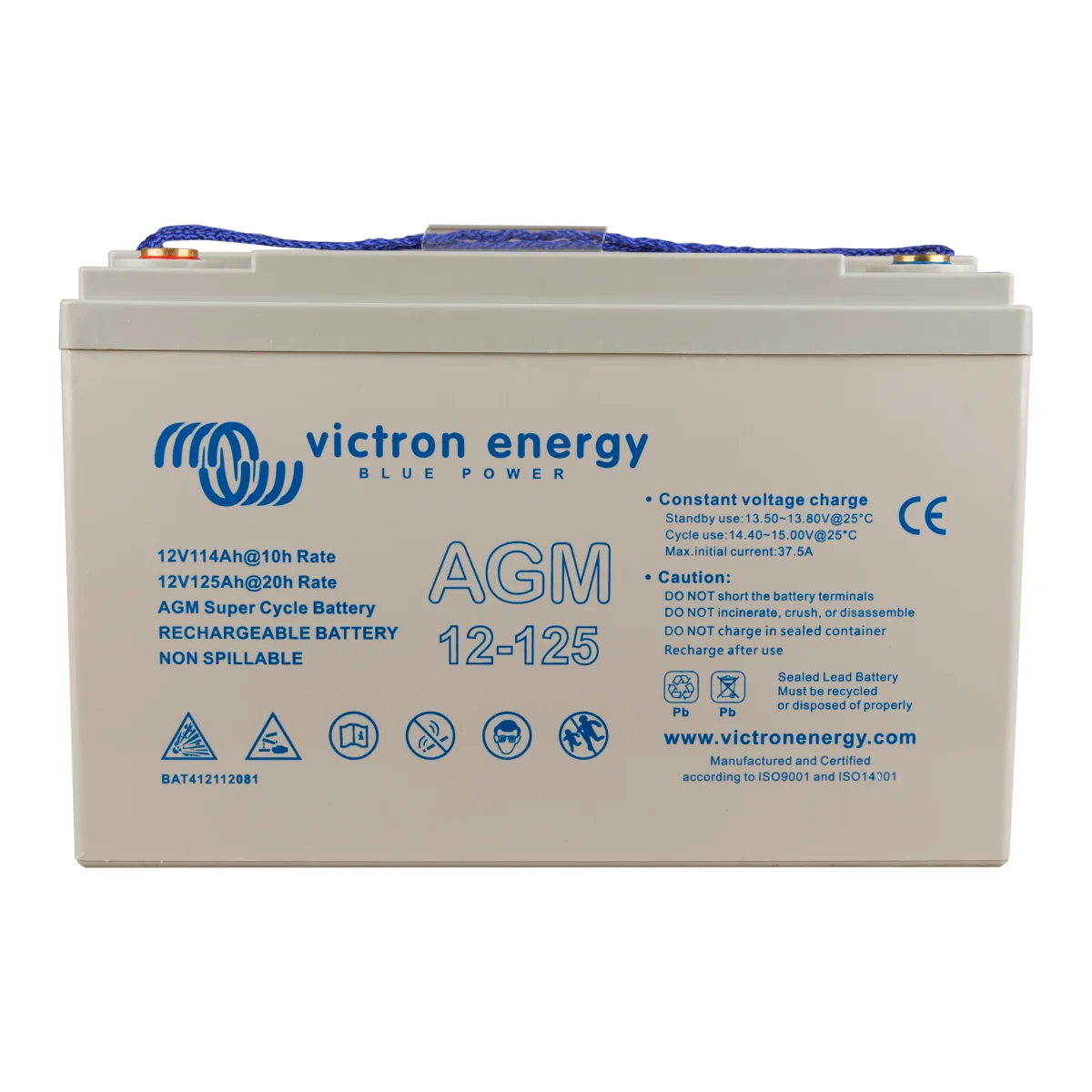 Victron Energy 12V/125Ah AGM Super Cycle Batt. (M8)