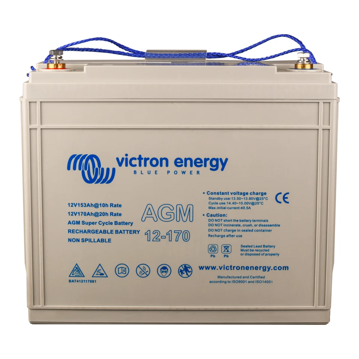 Victron Energy 12V/170Ah AGM Super Cycle Batt. (M8)