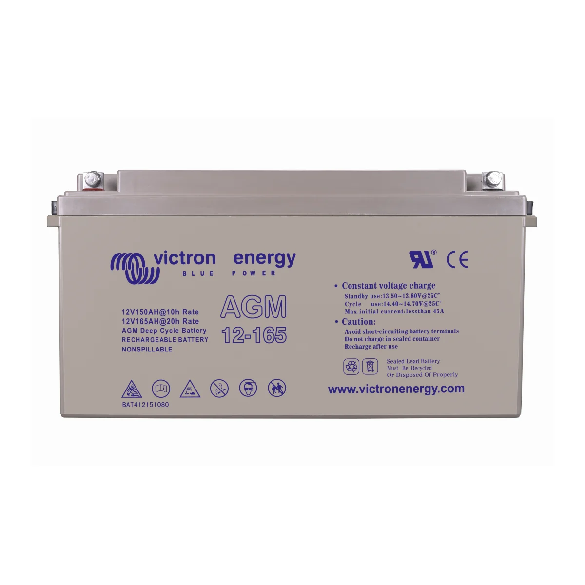 Victron Energy 12V/165Ah AGM Deep Cycle Batt.