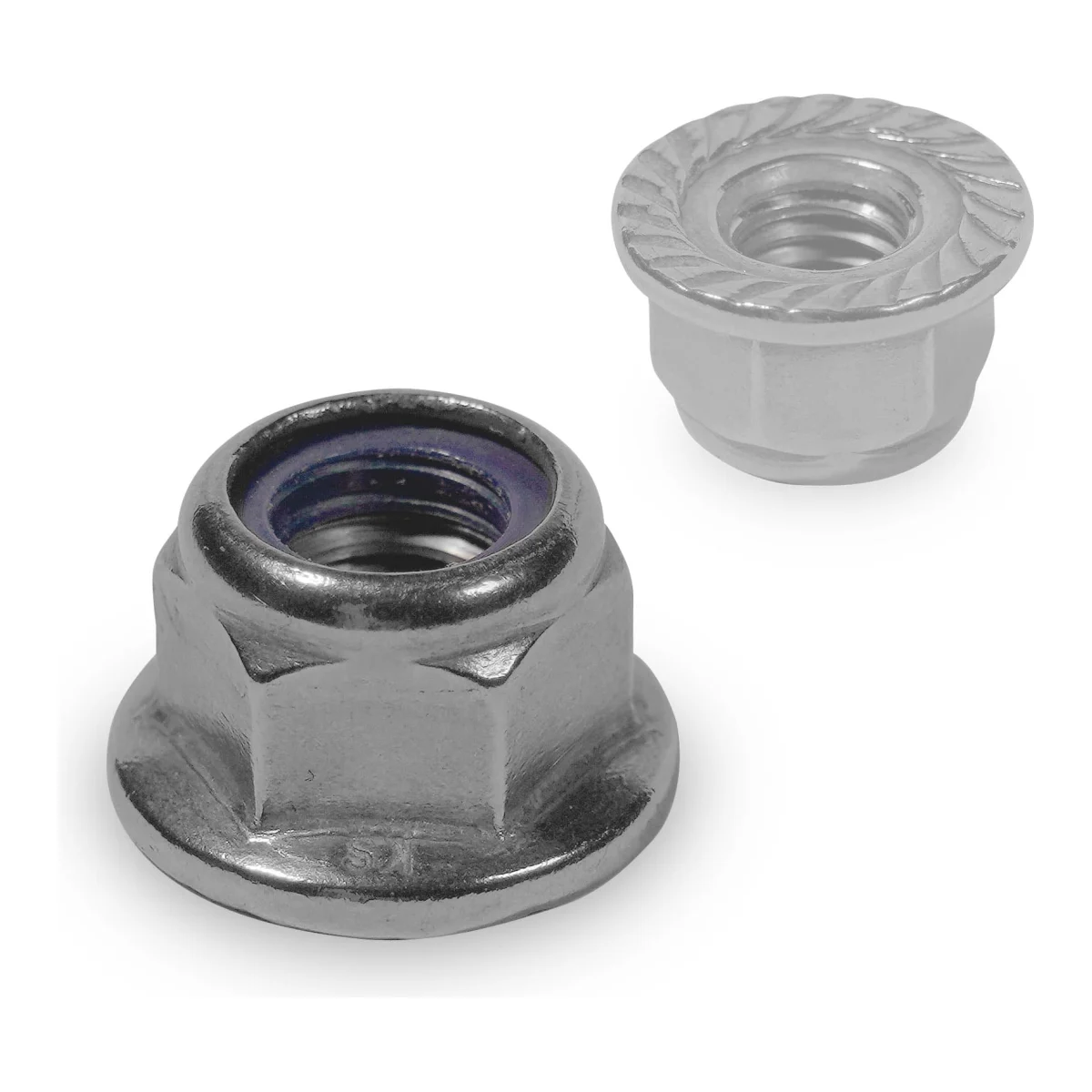 K2 Systems Self-locking hexagon nut serration M8